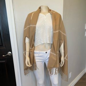 Wool blend scarf/poncho/cape